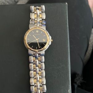 Bulova Accutron Men’s watch. Two tone stainless steel. Quartz. Pre owned.